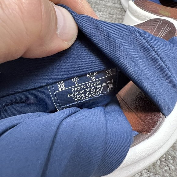 Bzees Women's 8M Knockout Navy Elastic Wedge Sandals - Picture 6 of 8